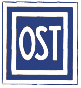 Forced laborers from Eastern European regions were forced to wear this patch on their clothing. (c) CC BY-SA, http://commons.wikimedia.org/wiki/File:Ostarbeiter-Abzeichen.png